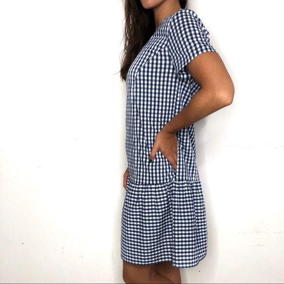 NWT J.Crew Blue White Poplin Drop Casual Dress - Picture 4 of 5